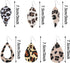 20 Pieces Leather Earrings for Women Petal Leopard Print Earrings Teardrop Dangle Earrings(Solid Hollow Teardrop and Leaf Style)...