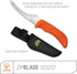 OUTDOOR EDGE Zip Blade - 4.0" Fixed Blade Hunting Knife for Skinning and Gutting Big Game - Includes Black Nylon Belt Sheath...
