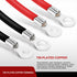 Nilight 6 AWG 20 Inch Each Battery Power Inverter Cables w/Tinned Wire Terminals Red Black 3/8 Inch Lugs Copper Parallel Oxygen-Free Wires for Sol...