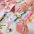 120g Random Glass Beads Kit for Jewelry Making, 6-10mm Round Crystal Glass Beads for Bracelet Making (Dark)...