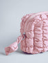 Quilted Makeup Bag Cosmetic Bag, Travel Toiletry Bag for Women, Cute Makeup Bag Organizer Baby Pink Makeup Pouch (M, Pink)...