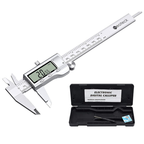 Neoteck 6 inch Digital Caliper, Full-Metal Electronic Calipers Measuring Tool Fractions/Inch/mm Conversion...