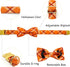 Fall Dog Collar, Pet Collar Dog Bow Orange Plaid Dog Collar Girl Boy Holiday Pet Dog Collar Gift Bow Dog Collar Cute Soft Puppy Collar for Large D...
