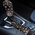 Cherry Blossoms Car Gear Shift Knob Cover with Handbrake Cover, Universal Fit 2 Piece Vehicles Handbrake Cover Gear Shift Knob Cover Set for SUV V...