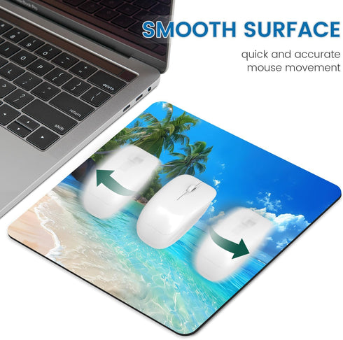 Mouse Pad, Non-Slip Rubber Base Mouse Mat Mousepad Waterproof Gaming Square Mouse Pad for Wireless Mouse, Computers Laptop Home Office (Hawaiian s...