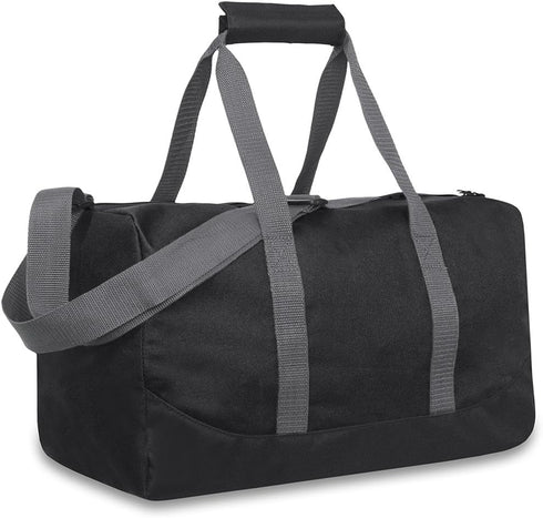 30 Liter, 17 Inch Canvas Duffle Bags for Men and Women – Travel Weekender Overnight Carry-On Shoulder Duffel Tote Bags (Black)...