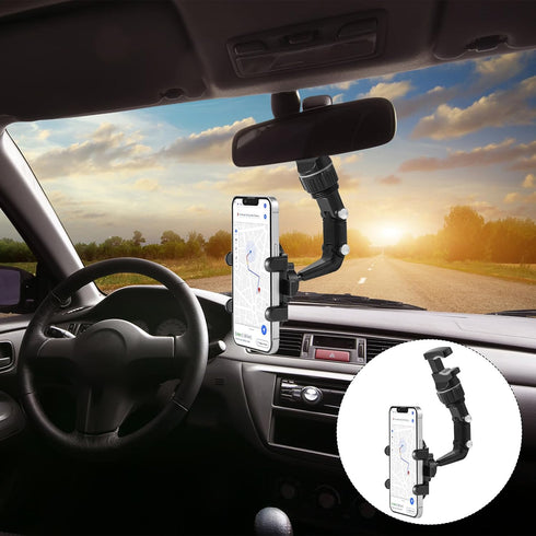 Rotatogrip Phone Holder, 360 Degree Rotatable Rotato Grip Cell Phone Holder Multifunctional Rearview Mirror Phone Holder Car Phone Holder for Car...