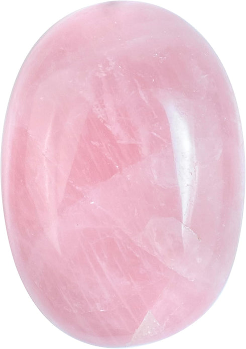 55-60mm Pink Agate Palm Stone - Worry Stone Natural Chakra Healing Reiki Polished Stone Pocket Hand Carved Crystal and Healing Stone Crystal Grid ...