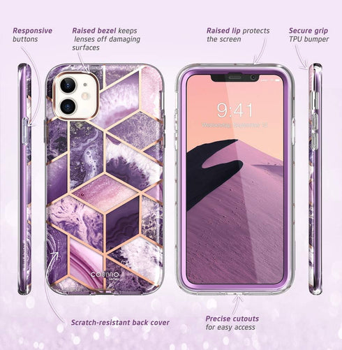 i-Blason Cosmo Series Case for iPhone 12, iPhone 12 Pro 6.1 inch (2020 Release), Slim Full-Body Stylish Protective Case with Built-in Screen Prote...