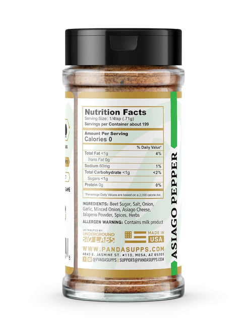 Underground Bio Labs | Prep By Jefe Premium Seasoning | Low Sugar/Sodium | MSG/Gluten Free | 7 Mouthwatering Flavors (5oz) (Asiago Pepper)...