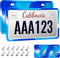 2 Pack Silicone License Plate Frame Front Back License Plate Cover License Plate Bracket Holder Rust-Proof, Rattle-Proof, Weather-Proof, for US CA...