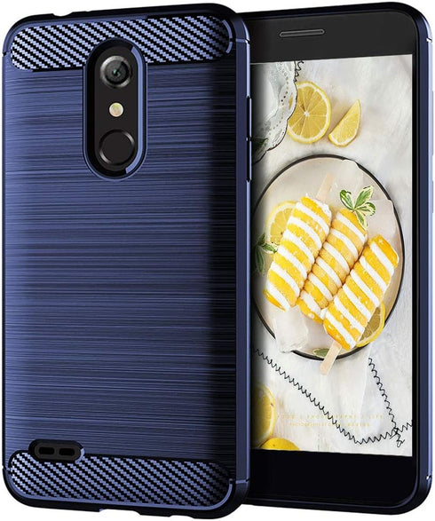 for LG K30 2018 Slim Case,LG Phoenix Plus Case,Thin Silicone Soft Skin Flexible TPU Carbon Fiber Anti-Scratch Shockproof Protective Cover for LG P...
