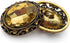 10 pcs Whole Oval Cut Champagne Rhinestone Vintage Copper Hollow Metal Shank Sewing Coat Buttons -25mm -1"...