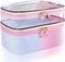 Travel Makeup Bag Cosmetic Bag Makeup Bags for Women Cosmetics Cases Portable Waterproof Foldable (Rainbow Pink)...