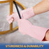 BOOMJOY Nitrile Cleaning Gloves, Heavy Duty Dishwashing Gloves, Reusable Large Gloves for Kitchen, Bathroom, Gardening, Working, Pet Care - Pink &...