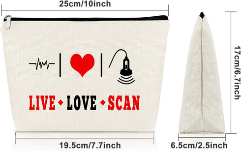 Sonographer Gifts Appreciation Gifts for Women Makeup Bag Thank You Gift for Friends Retirement Gift for Her Radiologist Gift Thank you Gift Chris...