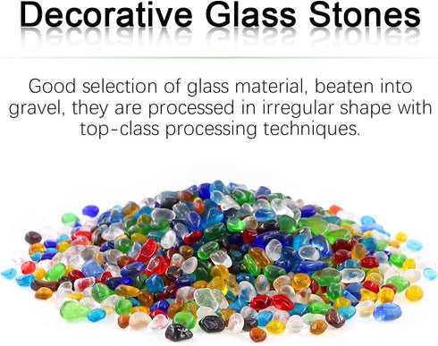 Hilitchi Glass Stones Gemstones Flat Glass Marbles for Event Weddings Birthday Christmas Decoration Vase Fillers Table Scatter...