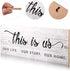 Jetec This Is Us Wall Sign Wooden Family Wall Plaques Inspiration Sign Farmhouse Entryway Rustic Plaques Art with Quotes for Living Room Bedroom C...