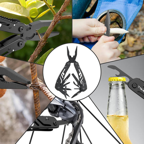 26-in-1 Multitool?Professional Stainless Steel Multi Tools ?Multitool Pliers Pliers Pocket Knife with Heavy Duty Pliers Screwdriver Sleeve, Replac...
