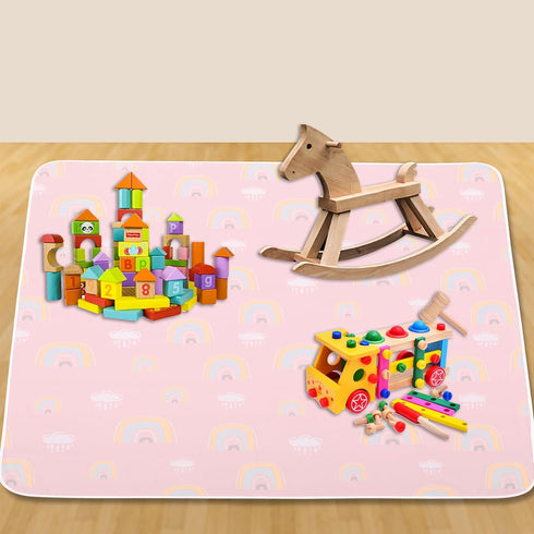 Splat Mat for Under High Chair/Arts/Crafts by CLCROBD, 51" Baby Anti-slip Food Splash and Spill Mat for Eating Mess, Waterproof Floor Protector an...