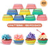 400pcs Paper Cupcake Liners - Standard Size 2 Inches Muffin Liners - 4 Colors Sunflower Patterns Baking Cups Cupcake Wrappers, Model BK009...