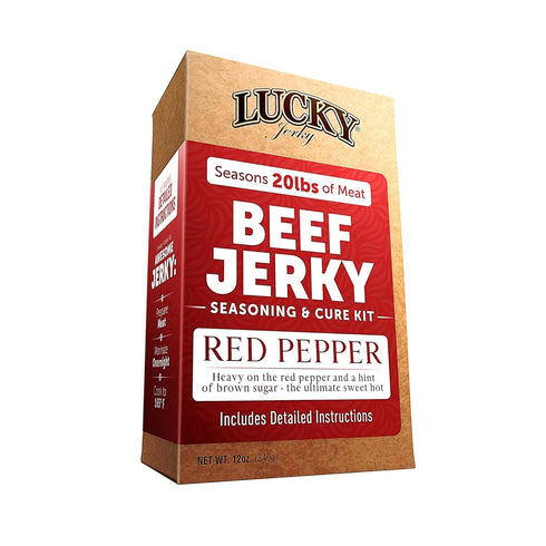 Lucky Jerky Red Pepper DIY Jerky Seasoning Kits - Seasons 20lbs of Meat...