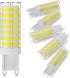 G9 LED Bulb 6W,60W Halogen Equivalent,5000K Daylight White,High Brightness 600LM, AC120V T4 G9 Bulbs with Long Lifespan for Chandeliers Home Light...