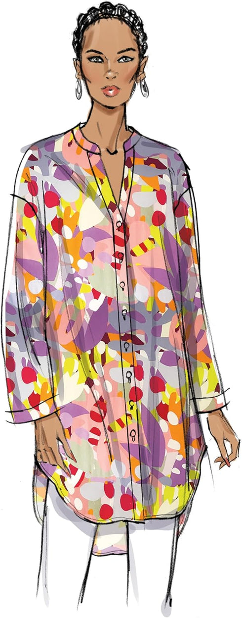 Butterick Misses’ Loose-fitting Top and Tunic Sewing Pattern Kit, Design Code B6929, Sizes 18-20-22-24-26...