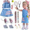 18inch Doll Clothes and accessories-18 Dolls Tennis Sports Outfits-Tops, Short Skirt, Headbands, Hair Band?Doll Socks, Dolls Shoes, Rackets, Ball...