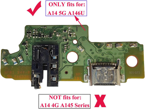 Galaxy A14 5G A146U USB Charging Port Dock Connector Charger Board Flex Cable Replacement for Samsung Galaxy A14 5G A146U 6.6" (A146U-1 Piece)...