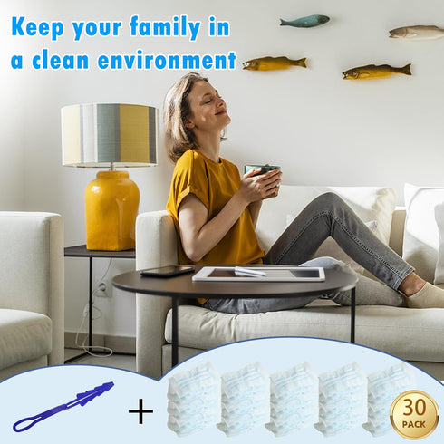 30 Pack Duster Refills for Swiffer Dusters, Multi-Surface Duster Refills with 1 Handle, Disposable Dusters Kit for Cleaning...