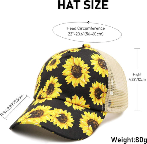 ProMindFun Womens Pony Hat High Ponytail Baseball Cap Girls Messy Bun Caps Camouflage Trucker Bad Hair Day Adjustable Dad Hat...