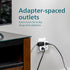 Philips 3-Outlet Surge Outlet Extender with USB, 1 USB-A, 1 USB-C, 12W, 980J, White - SPP9393W/37...