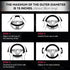 Boho Steering Wheel Cover Elastic Microfiber for Women, Universal Fit 15 inch Car SUV, Hippie Style Protector Cover, Anti-Slip, Breathable, Absorb...