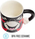 Silver Buffalo Disney Mickey Mouse Laughing Face 3D Sculpted Handle Ceramic Mug, 20 Ounces...