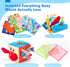 hahaland Baby Tissue Box Toy - Baby Toys 6-12 Months Montessori Toys for 6 Month Old Toys with Textured Tails, Cloth Tissues, Crinkle, Squeaky Sou...