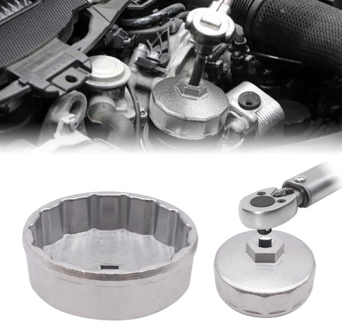 74mm Heavy Duty Oil Filter Wrench,Compatible with Volkswagen,Compatible with Mercedes Benz,Compatible with Audi,Compatible with Porsche,Compatible...