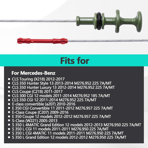 Oil Dipstick Fits for Mercedes-Benz C207 E350 C218 W221 S350 L CGI CLS 300 2005-2023 Replaces 2760101872...