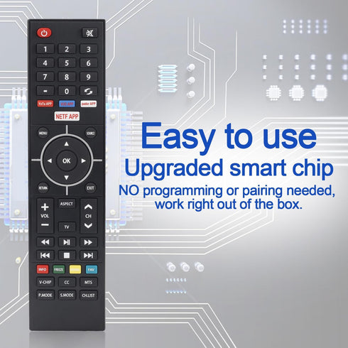 Remote Control Fit for Most Element Smart TV ELSW3917BF E4SFT5017 E4STA5017 ELSJ5017 WE50UB4417...