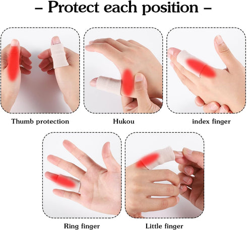 20 PCS Finger Sleeves Protectors, Sport Finger Splints Thumb Brace Support Finger Brace Elastic Thumb Sleeves for Relieving Pain Arthritis Trigger...
