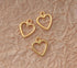 Ruwado 50 pcs Hollow Heart Charm Jewelry Making Kits for Jewelry Making 1.5 x 1.2 cm Cute Accessories for DIY Crafting Project Christmas Tree Déco...