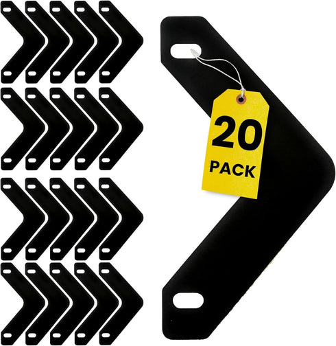 Boomerang Sheet Lifters, Durable, Flat Triangle Shape, 11" x 6", Black, Protect Sheets from Tearing and Curling, Fit Standard 3-Ring Binders, 20-P...