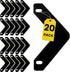 Boomerang Sheet Lifters, Durable, Flat Triangle Shape, 11" x 6", Black, Protect Sheets from Tearing and Curling, Fit Standard 3-Ring Binders, 20-P...