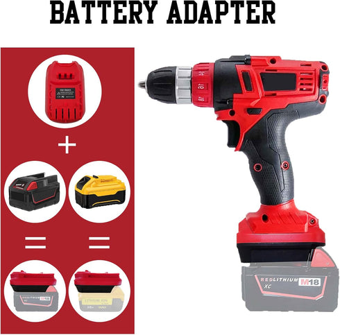 Adapter for Craftsman V20 Cordless Tools, for DeWalt 20V for Milwaukee M18 Lithium Battery Convert to for Craftsman New 20V Power Tool (Adapter On...