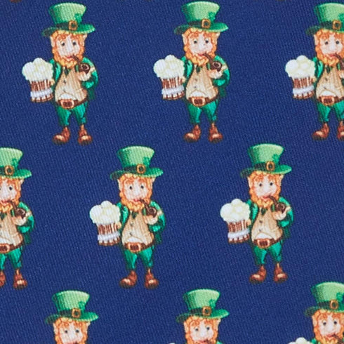 Jacob Alexander Men's Happy Saint Patrick's Day Leprechaun Holding Drinks Pattern Pre-Tied Zipper Neck Tie...