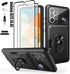 LMDAMZ Wallet Case for Samsung Galaxy A23, Credit Card Slot Sliding Door Hide Portable Design, Heavy Duty Double Layer Hybrid Cushioned Rubber Bum...