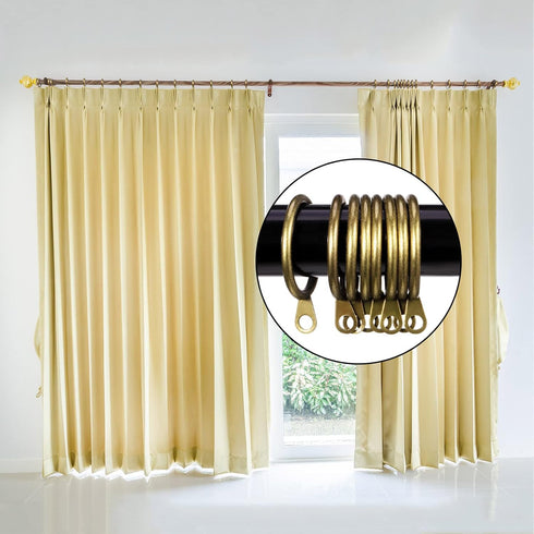 Shappy 20 Packs Metal Drapery Curtain Rings Hanging Rings for Curtains and Rods, Drape Sliding Eyelet Rings 30 mm Internal Diameter(Antique Brass)...