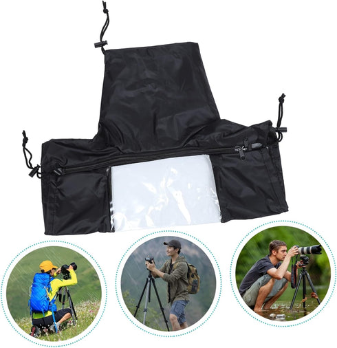 Rain Cover Black Rain Jacket Digital Camera DSLR Camera Camera Rain Cover Camera Rain Sleeve DSLR Mirrorless Raincover Camera Protector Rain Cover...