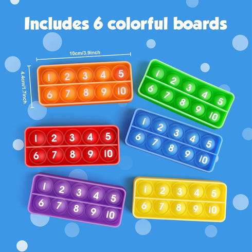 Ten-Frame Counting Toys,Math Manipulative for Elementary,Number Math Games, Montessori Educational Toy for Preschool Kindergarten Classroom Learni...