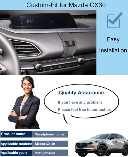 Mazda CX30 Phone Mount cx-30 Mount Magnetic Phone Holder for 2024 Mazda Cx30 Accessories Cx30 Phone Holder 2019-present Compatible for All Cell Ph...